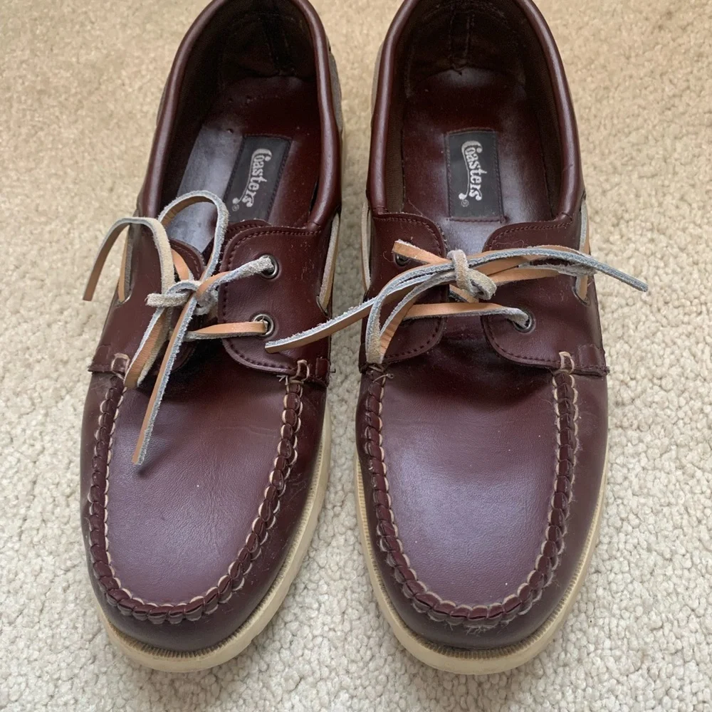 Vintage Coaster’s Leather Deck Boat Shoes Loafers